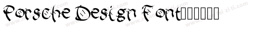 Porsche Design Font字体转换